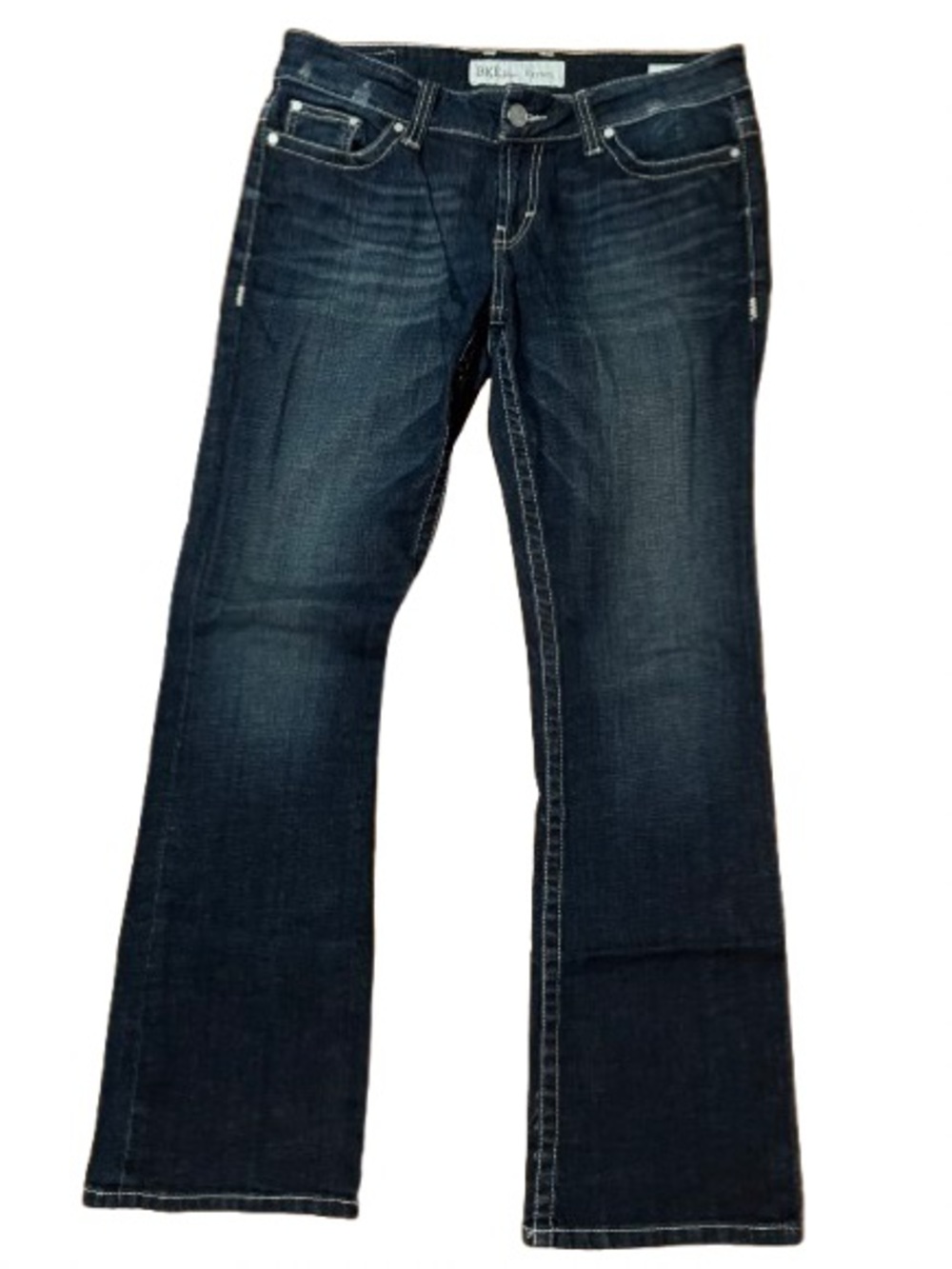 BKE denim Payton Bootcut Stretch Blue Jeans with Contrast Stitching Size 30